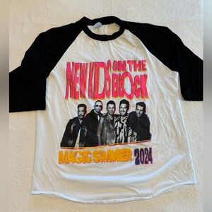 New Kids on the Block Tee Magic Summer Tour 2024 Varsity Style Raglan Size M